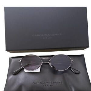 NEW Carolina Lemke Berlin Eyewear Andy Gun Sunglasses + Free Luxury Leather Case